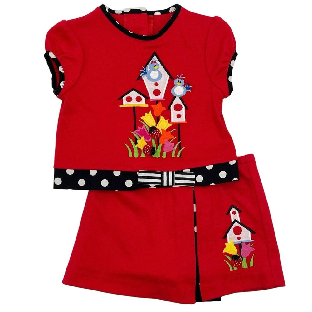 Boutique Molly & Millie skort set / birdhouse